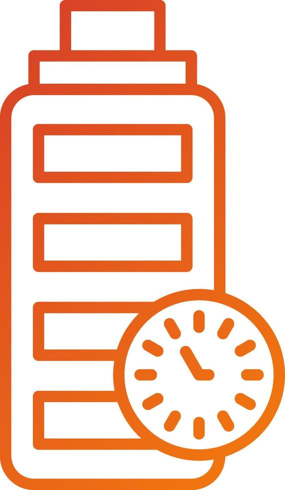 Battery Duration Icon Style vector