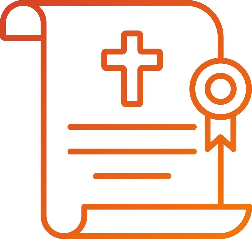 Death Certificate Icon Style vector