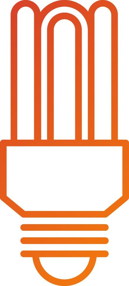 Fluorescent Light Bulb Icon Style vector