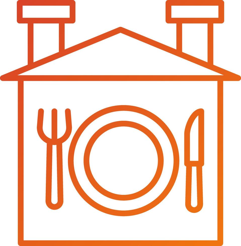 hecho en casa comida icono estilo vector