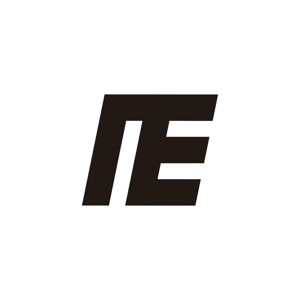 abstract letter ne simple geometric design symbol logo vector