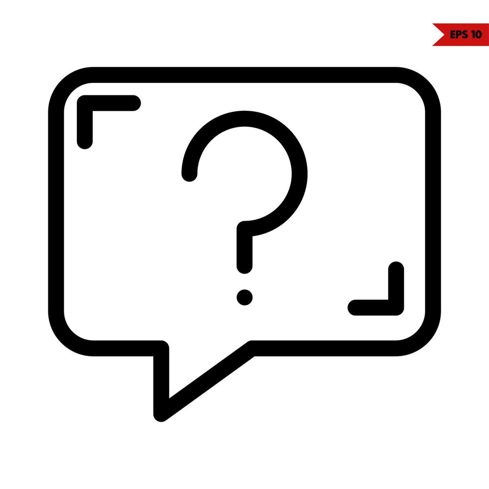 question mark in space bubble line icon vector