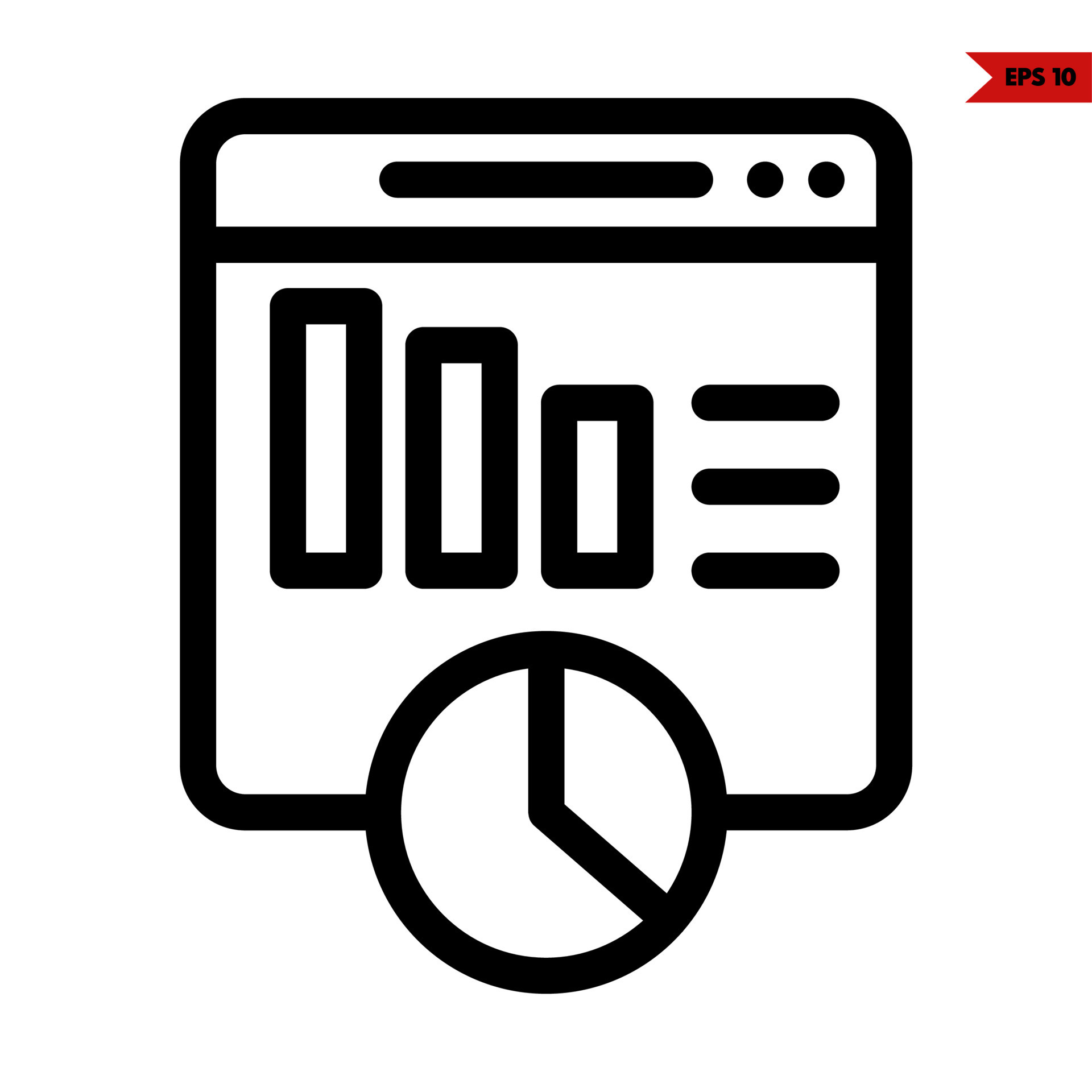 chart with chart in monitor line icon 21653026 Vector Art at Vecteezy