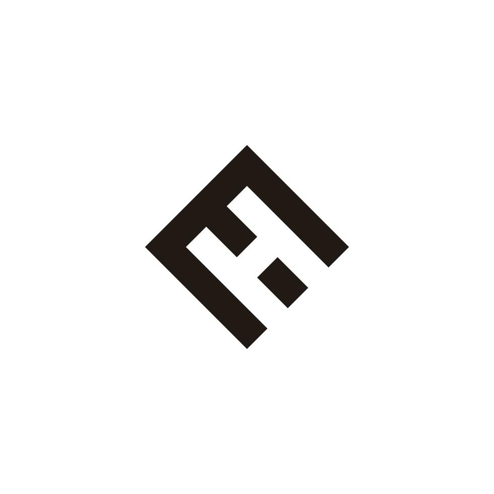 letter he abstract construction logo vector