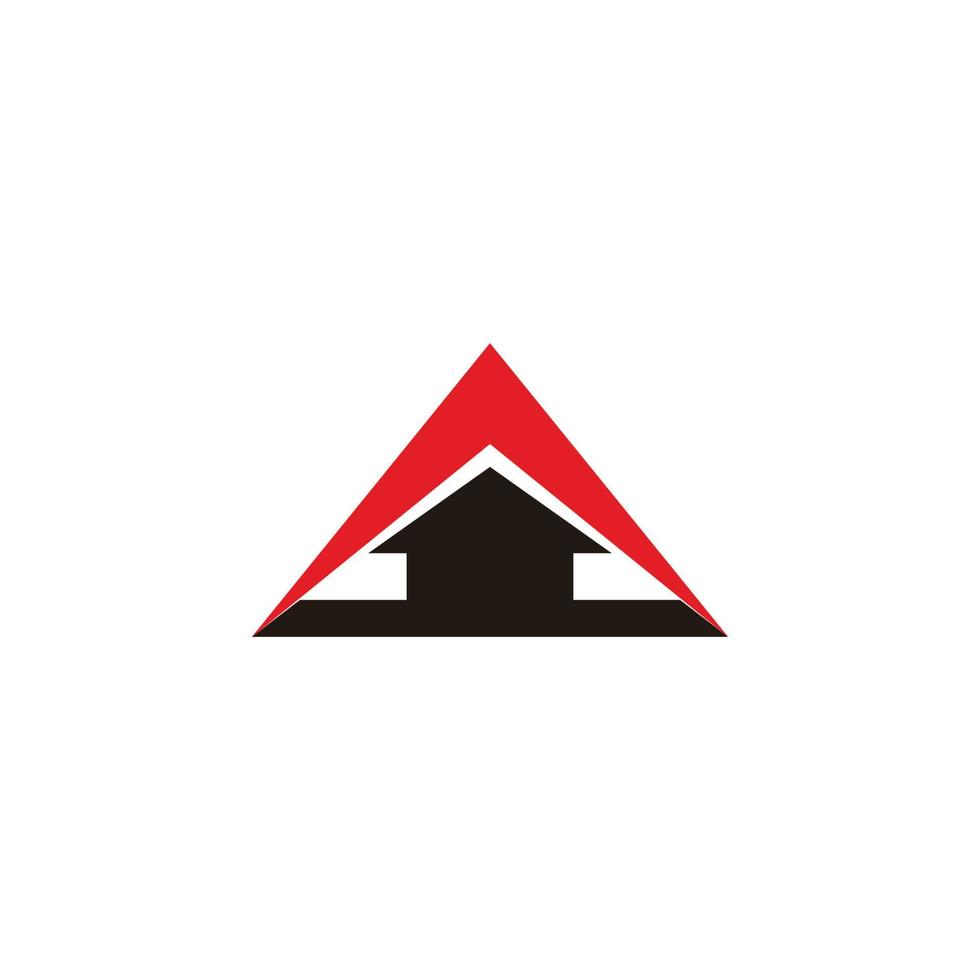 triangle home protection arrow symbol vector