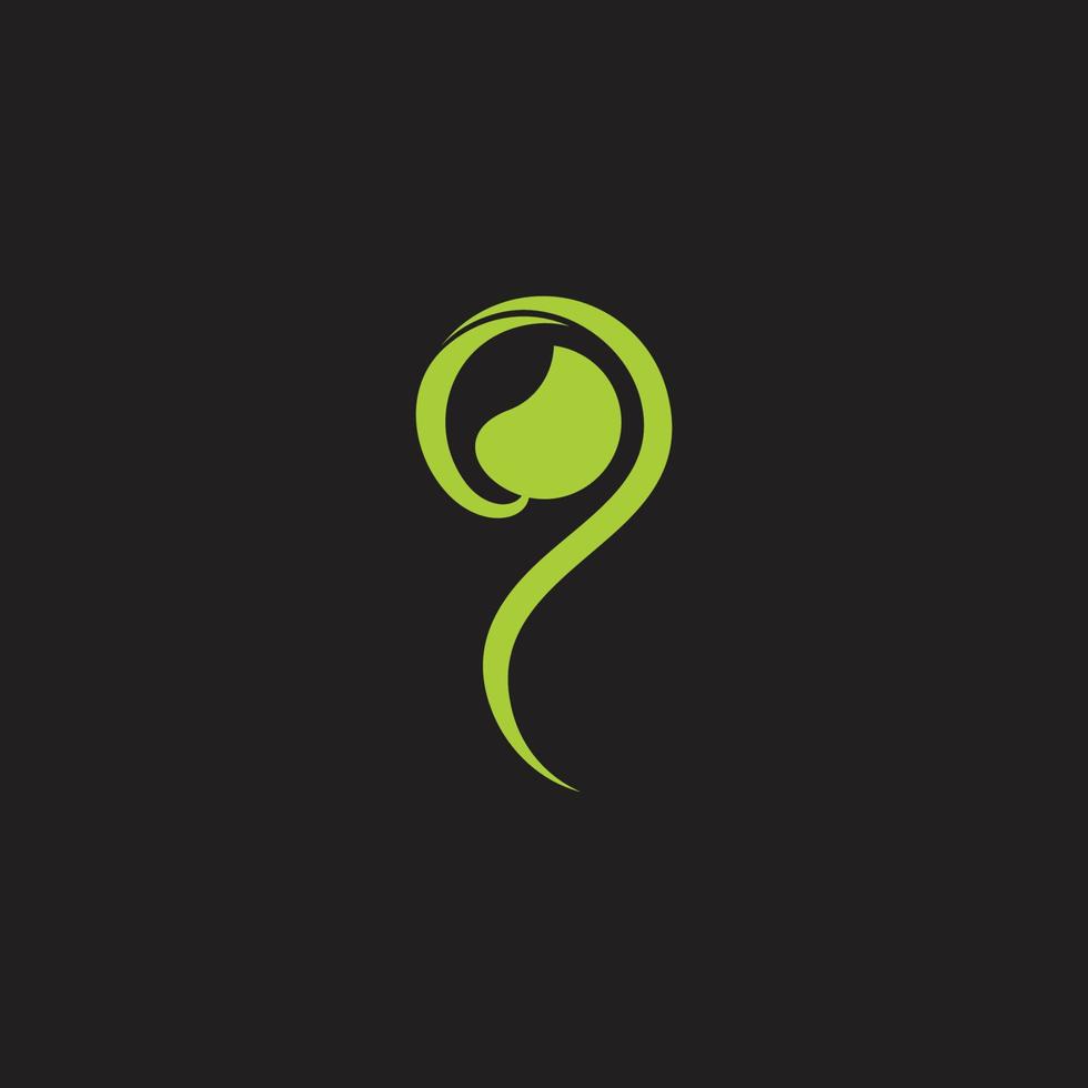 letter q leaf tree natural vegetables symbol vector