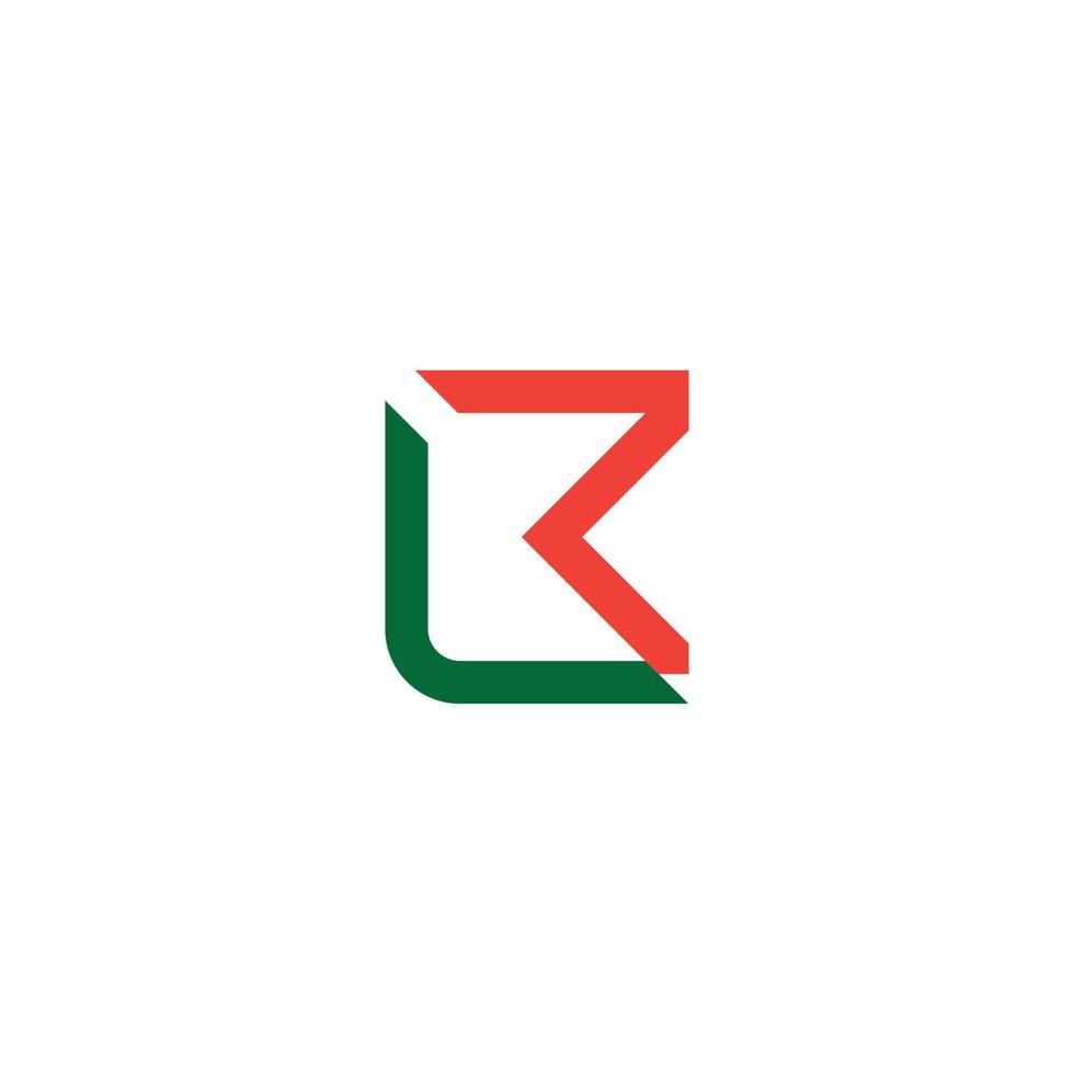 letter lr abstract line geometric simple logo vector