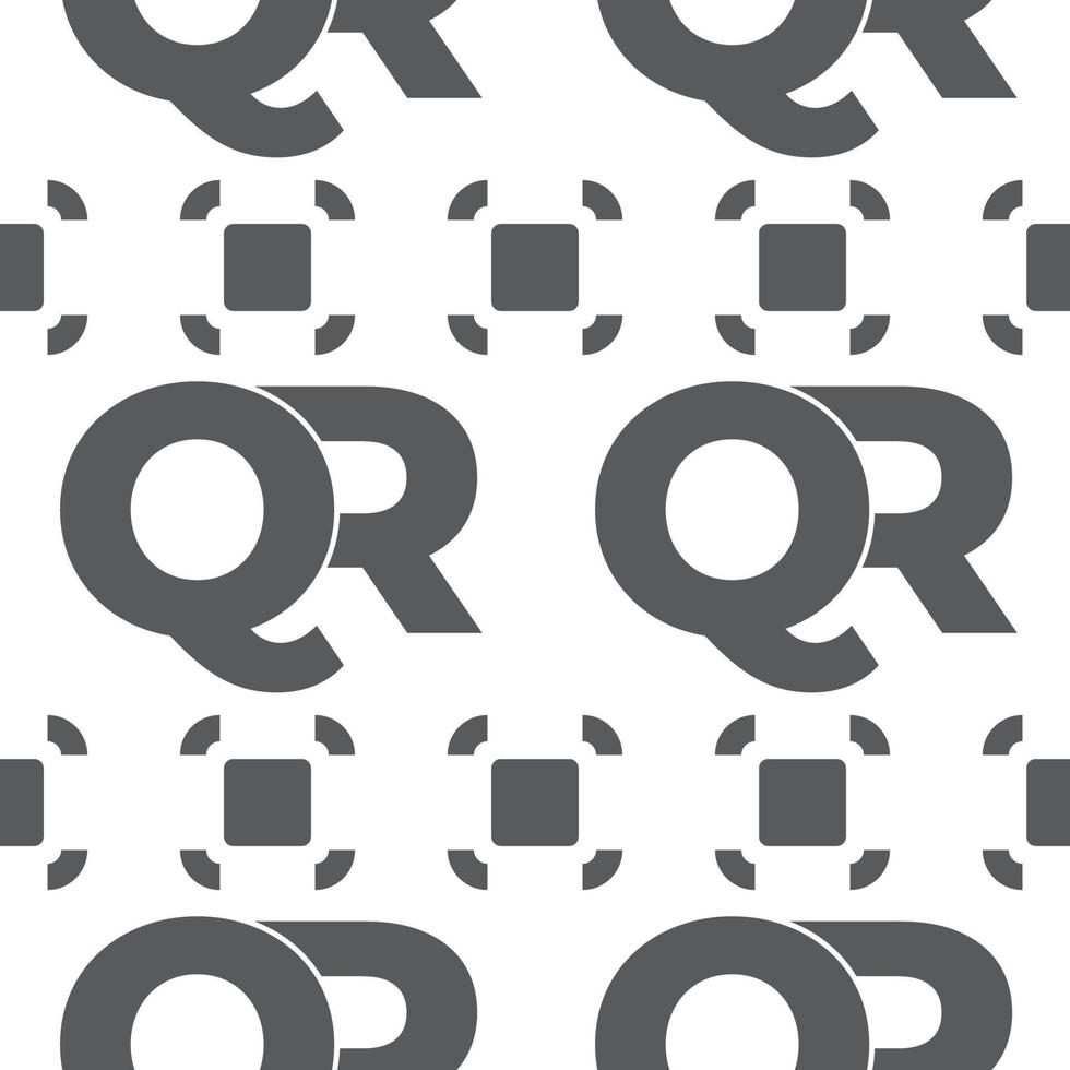 qr code seamless pattern symbol background vector