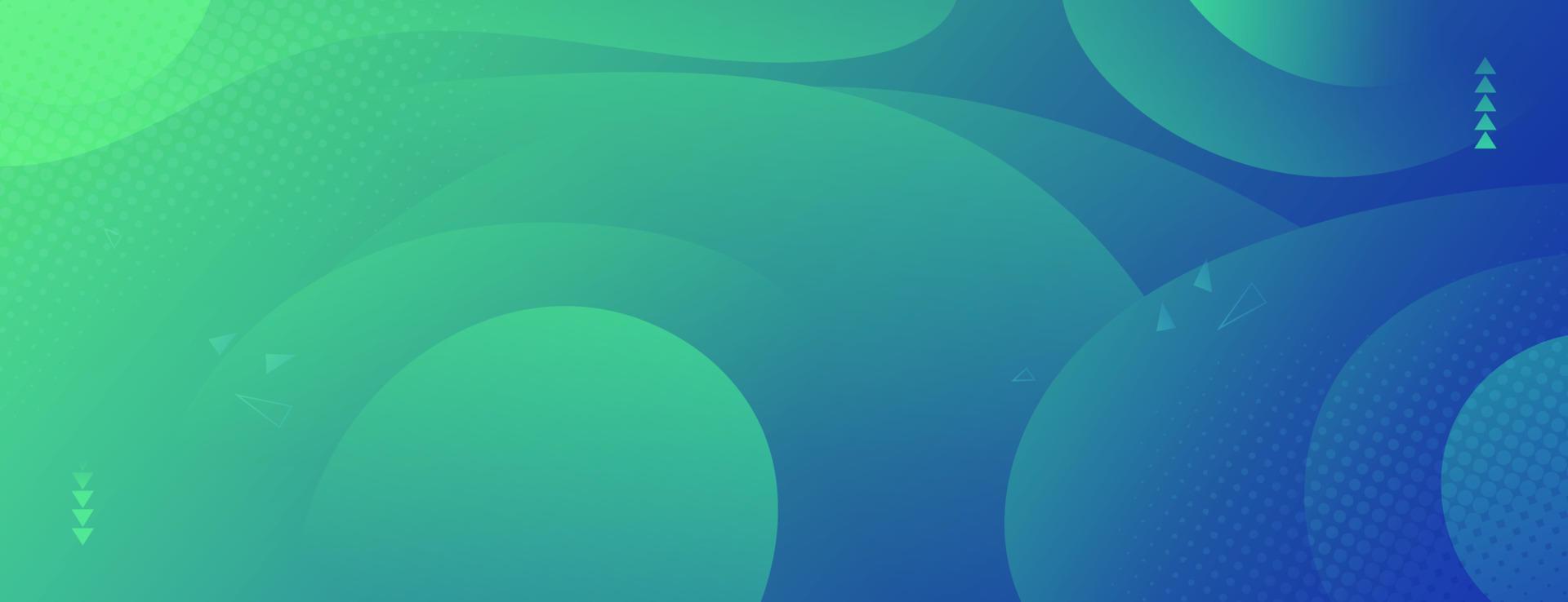 Abstract Gradient Green Blue liquid Wave Background vector