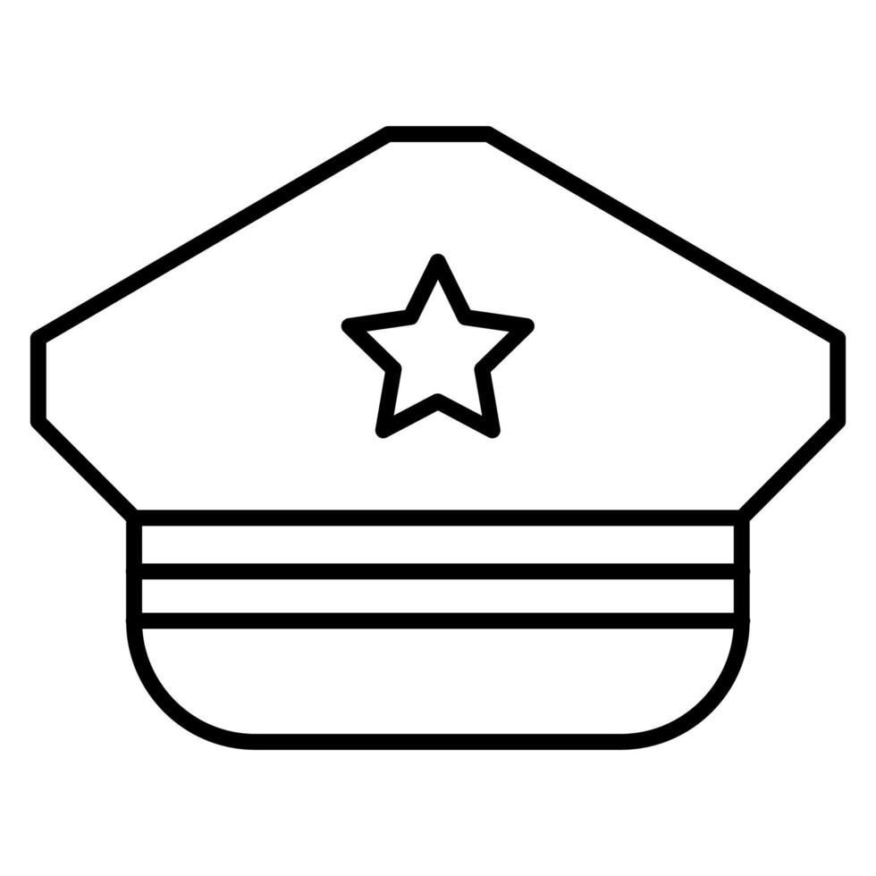 icono de vector de sombrero militar