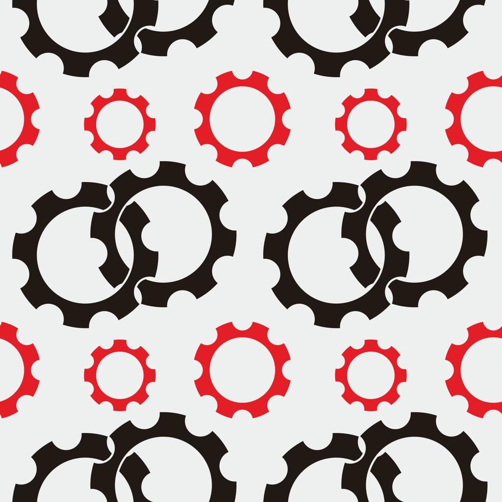 cog machine colorful gear seamless background vector