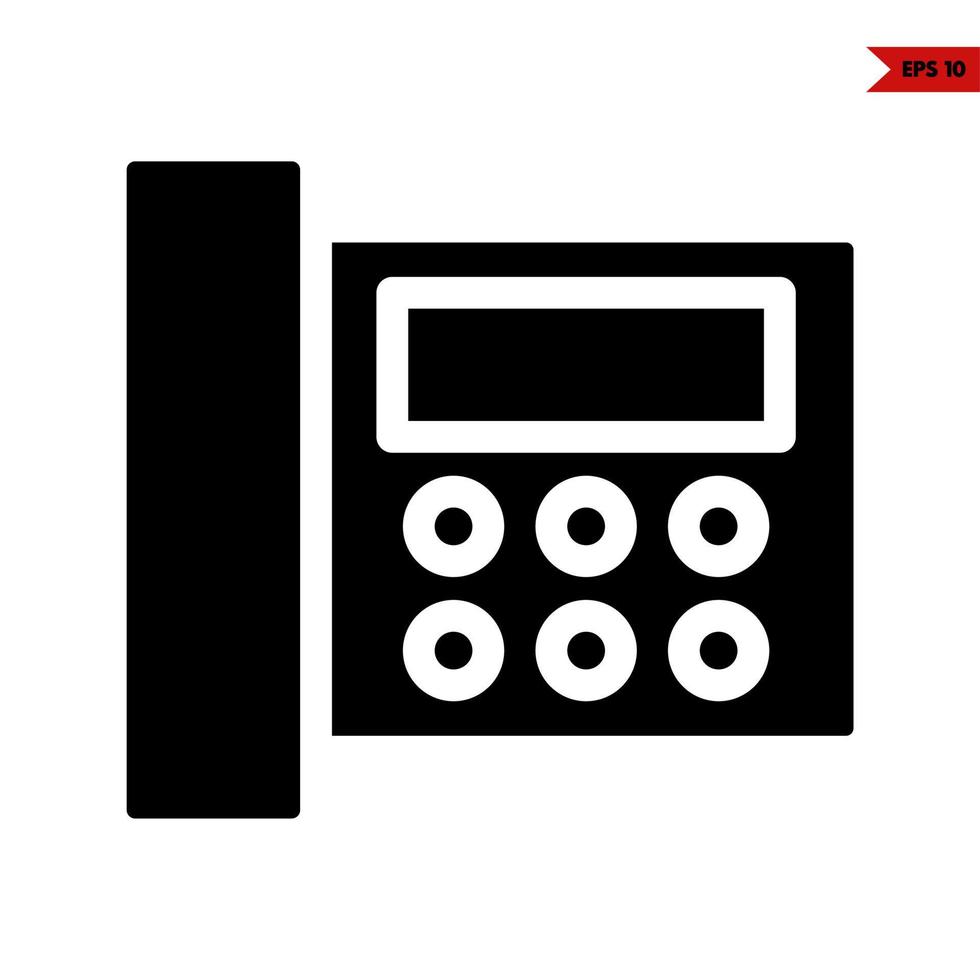 telephone glyph icon vector