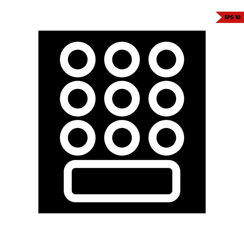 calculator glyph icon vector