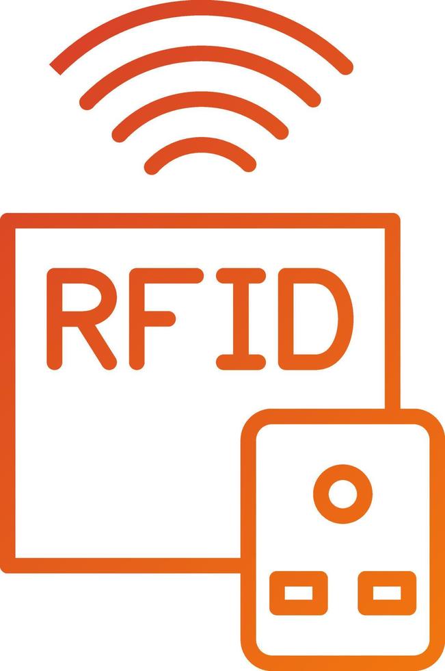 rfid icono estilo vector