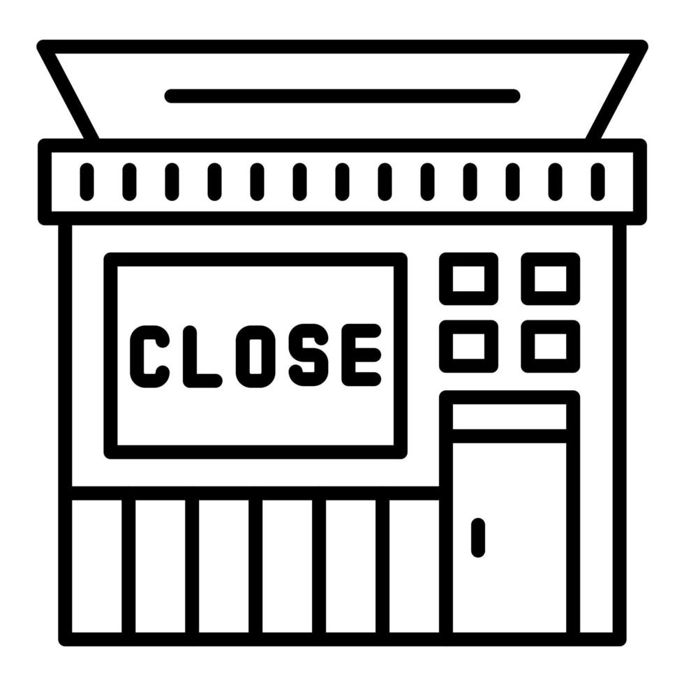 Close Shop vector icon