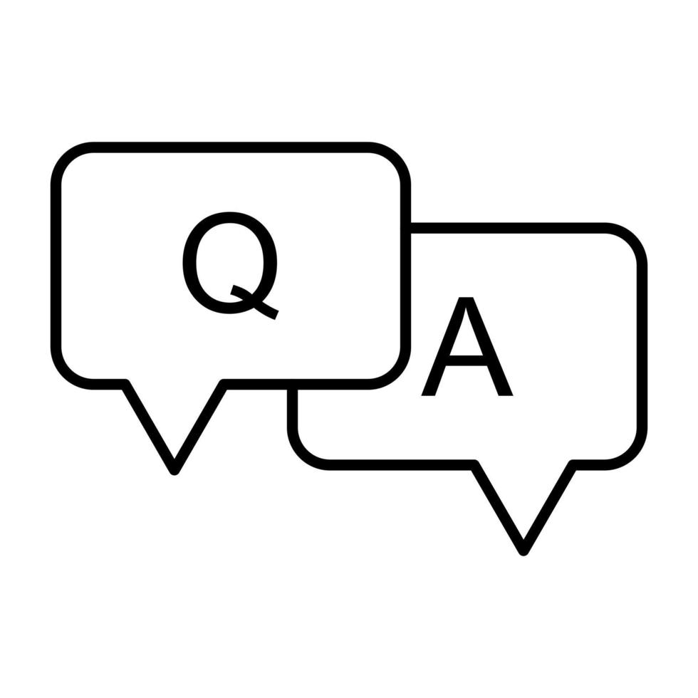 QA vector icon