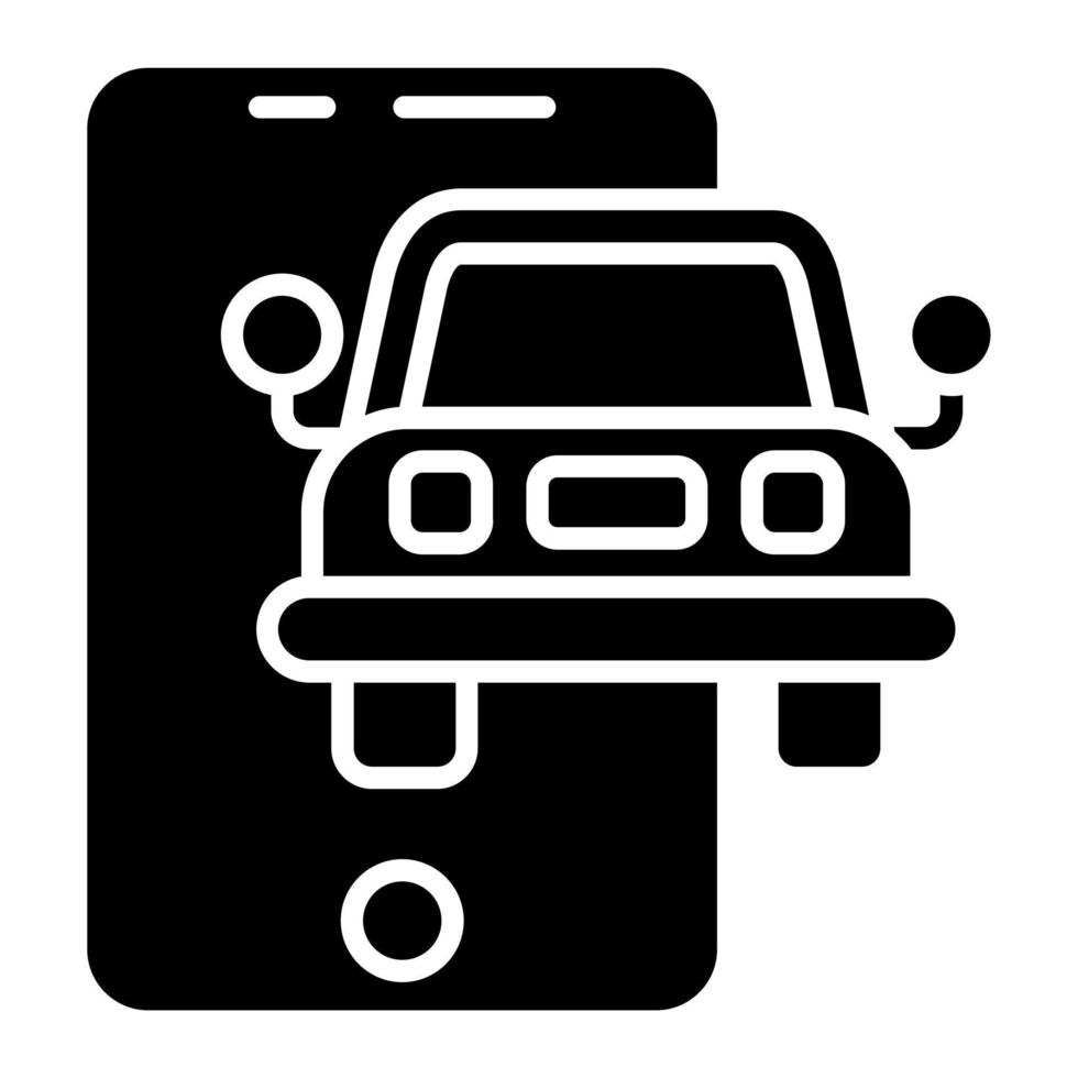 Call Taxi vector icon