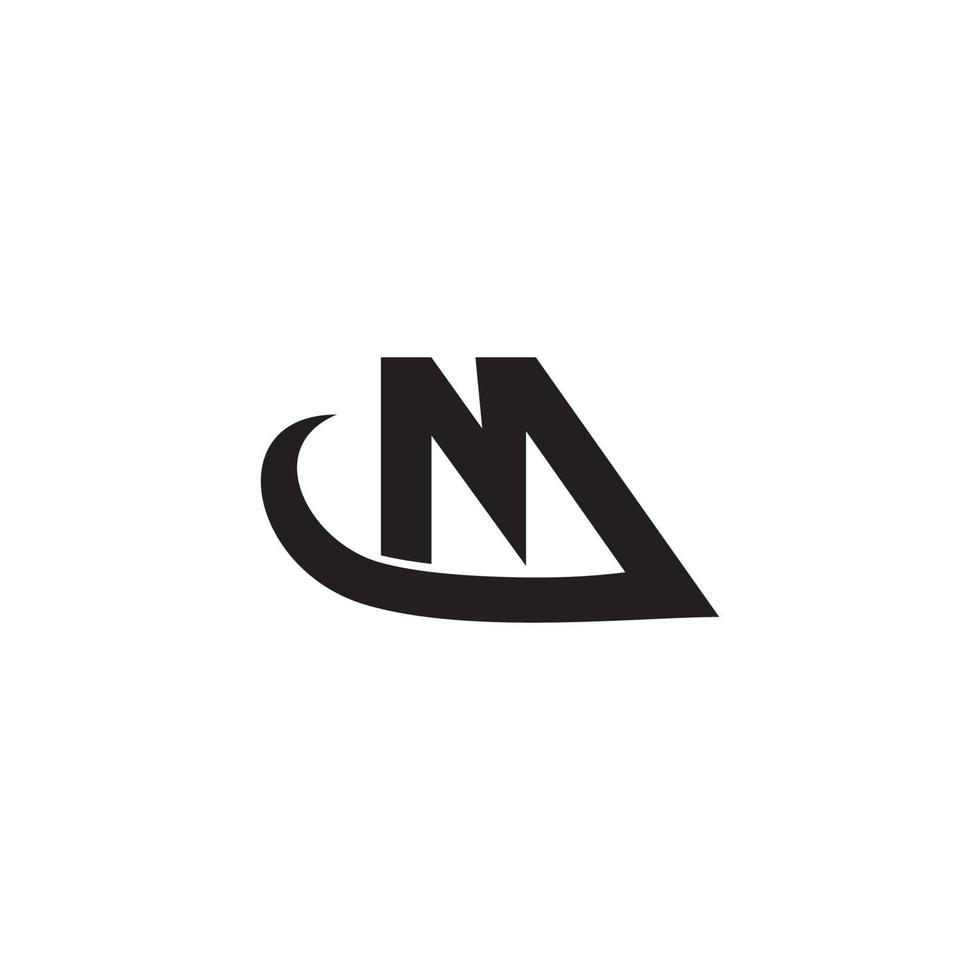 letter m motion geometric arrow symbol logo vector