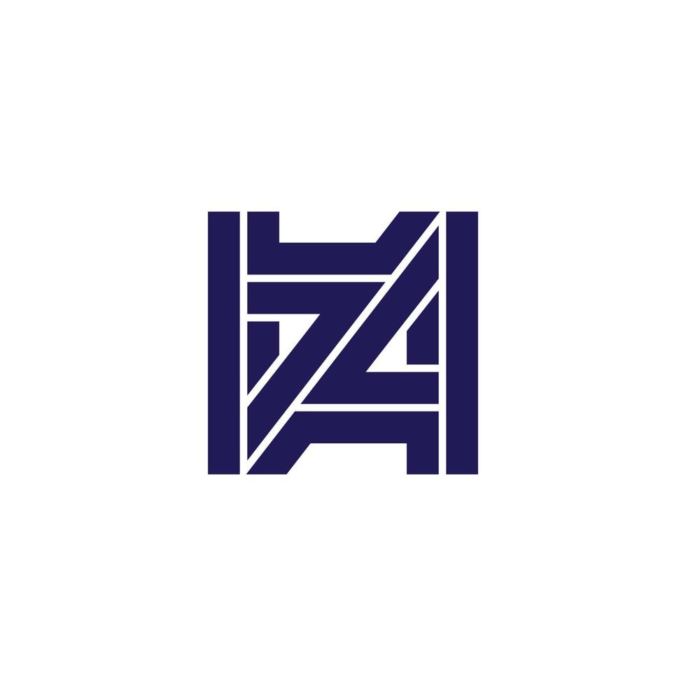 letra 7z geométrico línea flecha diseño logo vector