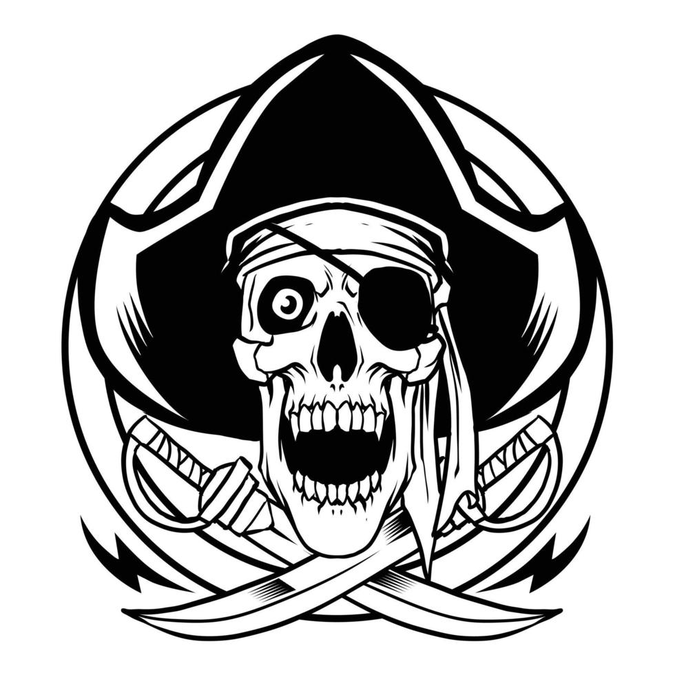 Pirate skull vector image illustrations