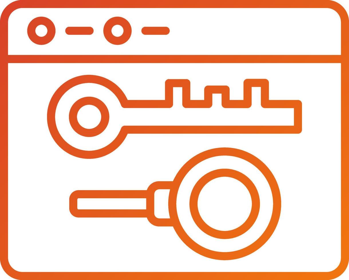 Keywords Search Icon Style vector