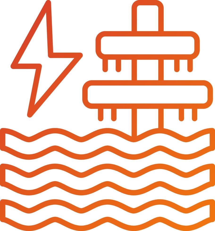 Ocean Energy Icon Style vector