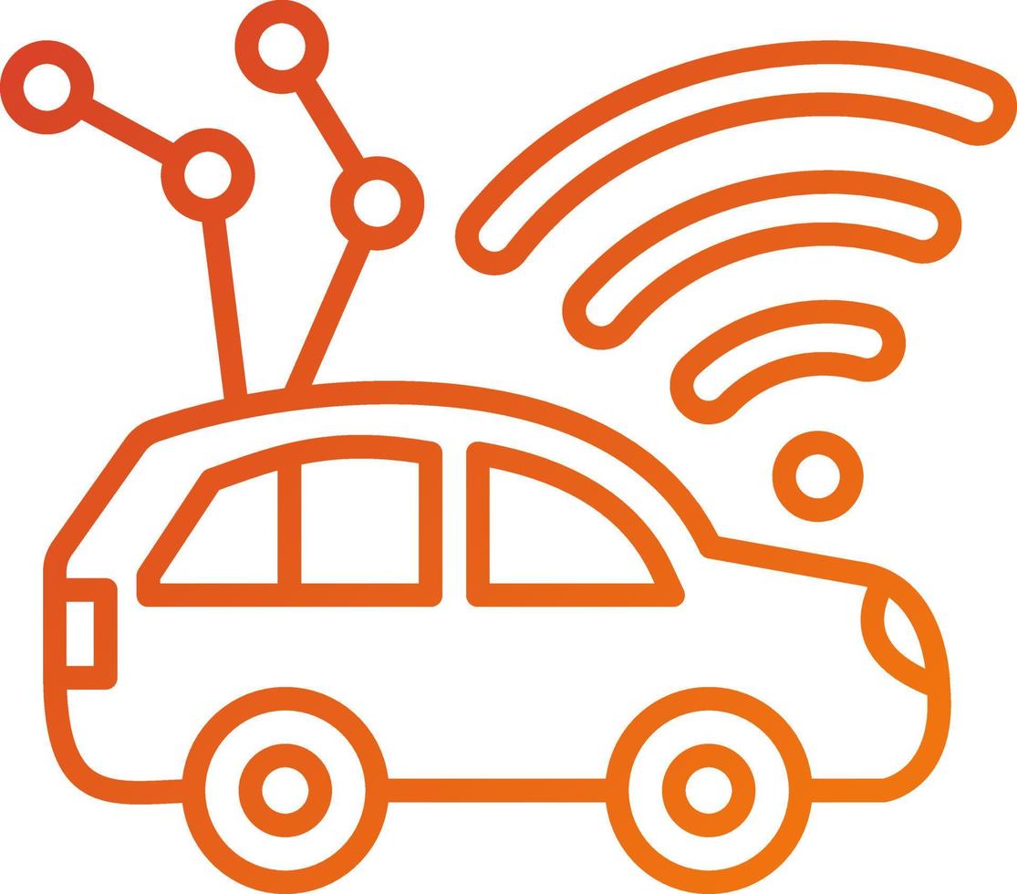 Autonomous Vehicle Icon Style vector