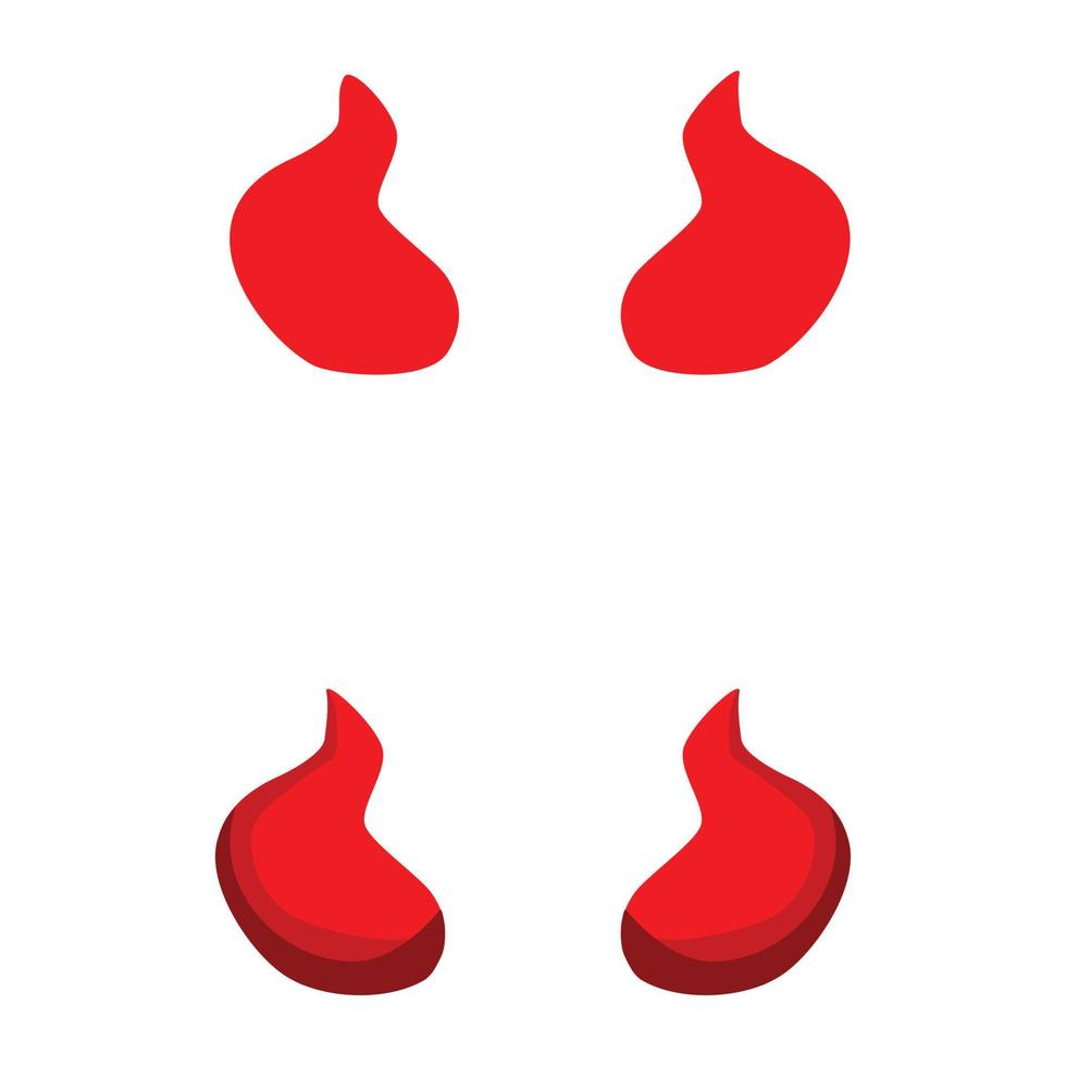 Devil Red Horn Vector Image Illustrations