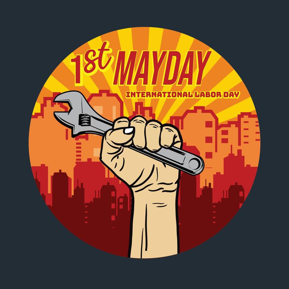 Free vector flat international workers day may day labor day labour day illustration