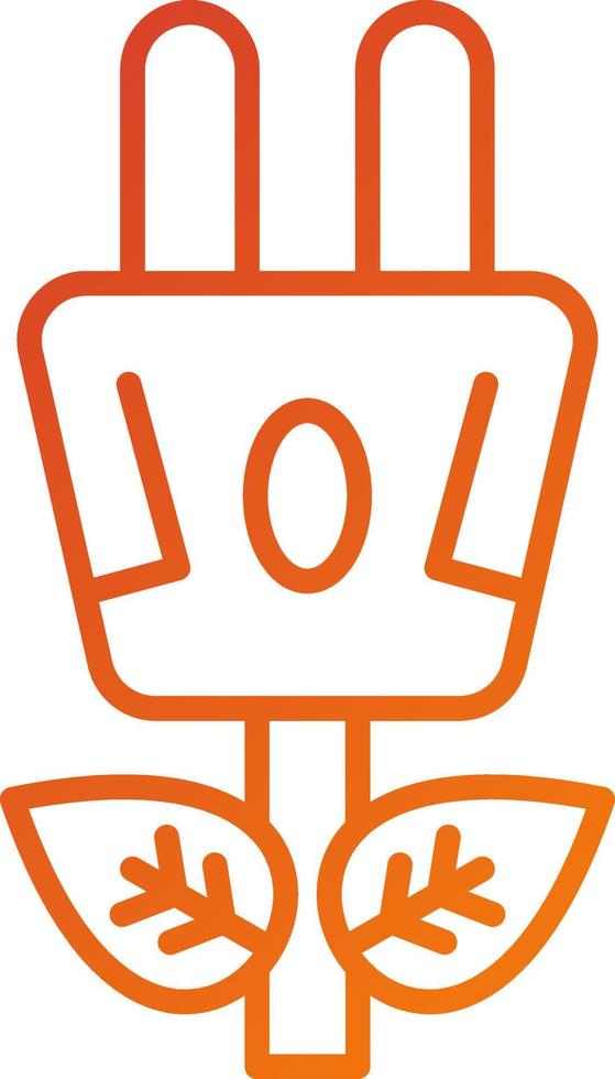 Eco Power Socket Icon Style vector