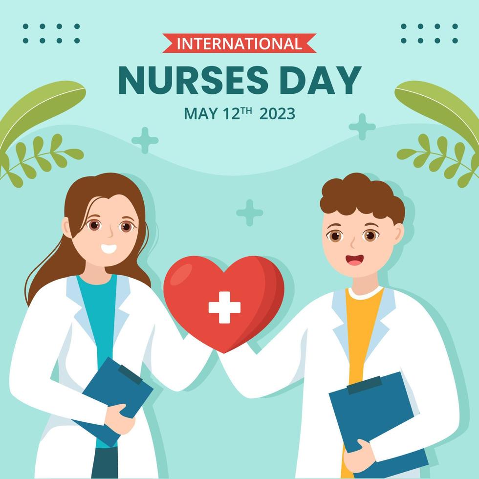 International Nurses Day Social Media Background Illustration ...