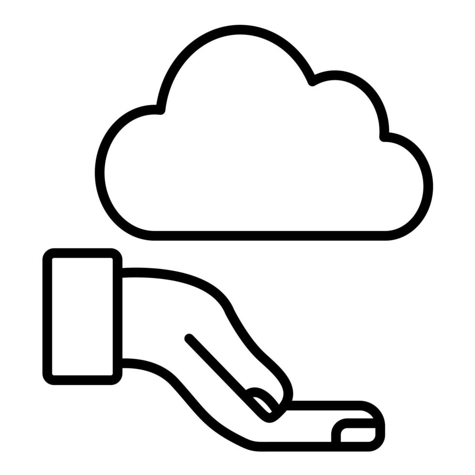 Cloud in Hands vector icon