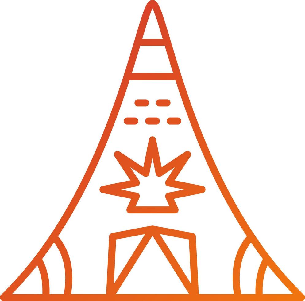 Desierto tipi icono estilo vector