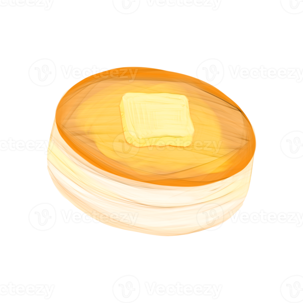 söt pannkaka frukost stationär klistermärke olja målning png