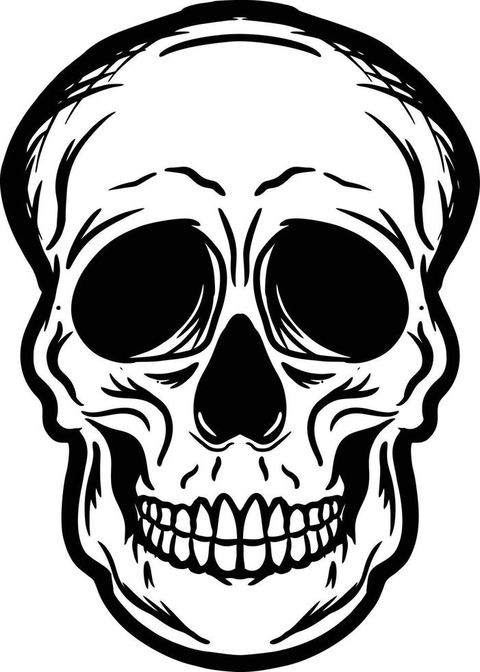 Skull head crossbones vector image illustrations