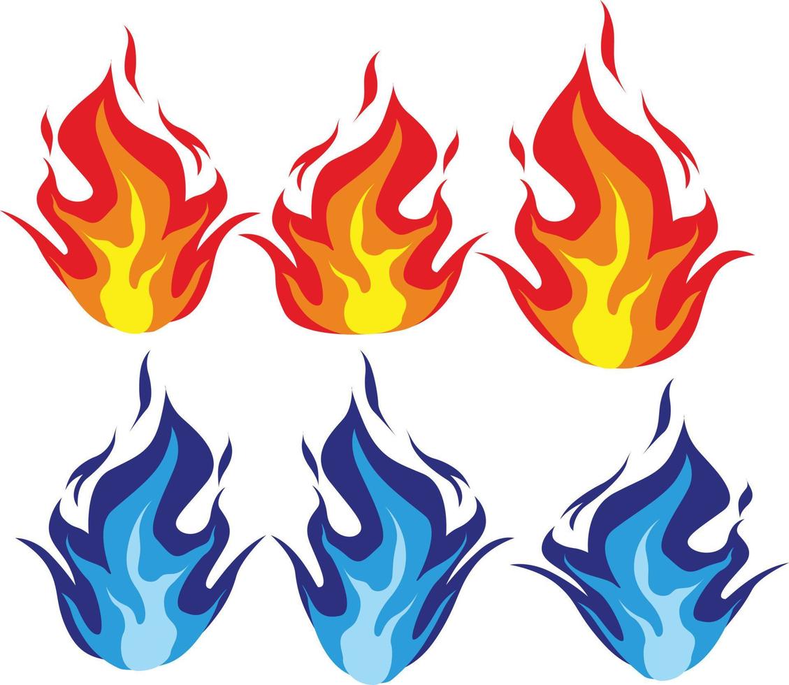 Flame fire stock vector image illustrations