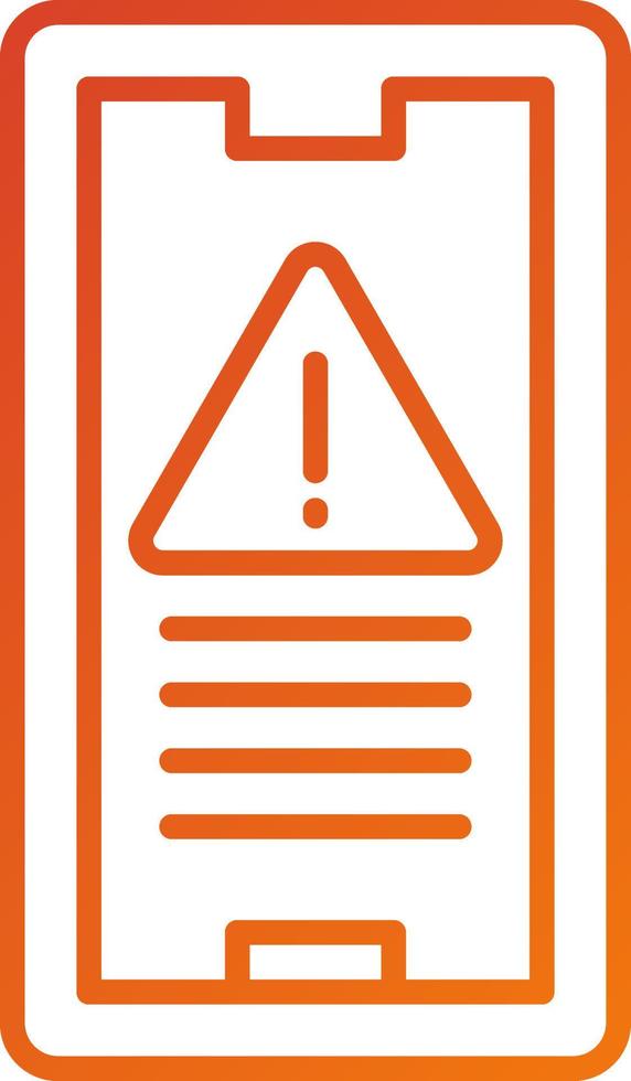 Mobile Warning Icon Style vector