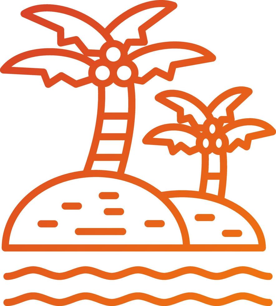 Desert Oasis Icon Style vector