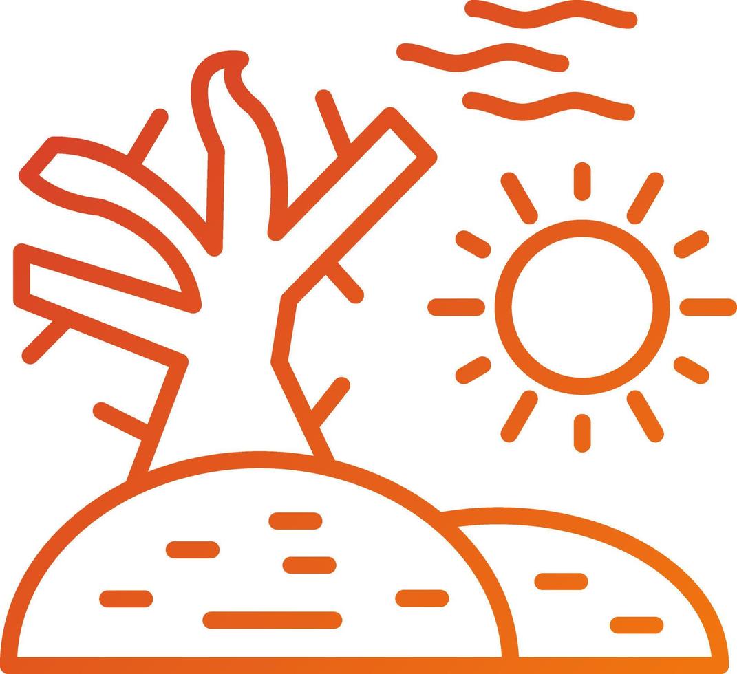 Desert Weather Icon Style vector