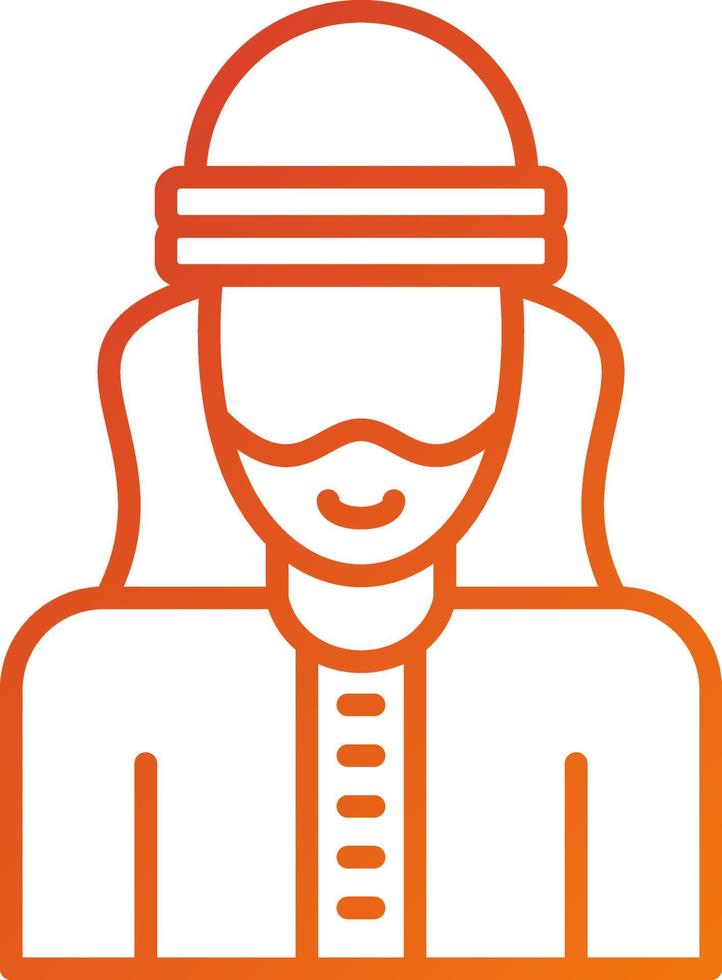 Male Bedouin Icon Style vector