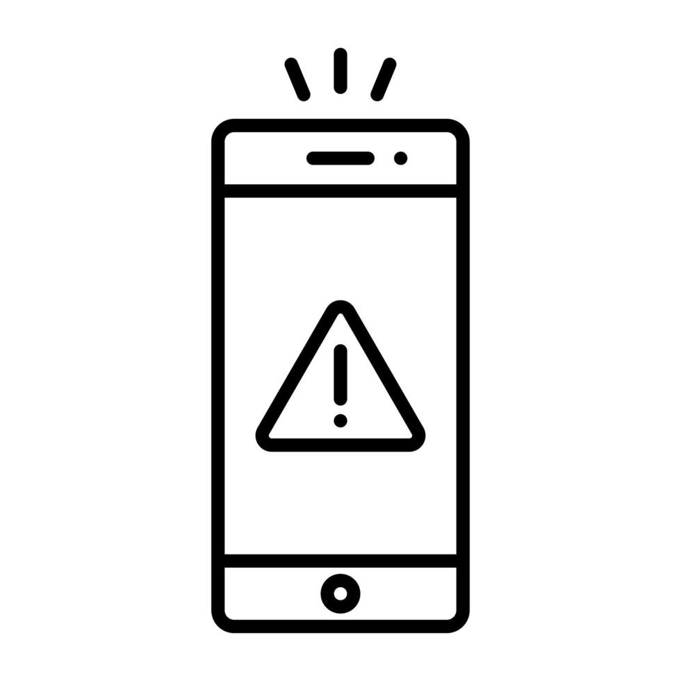 Mobile Warning vector icon