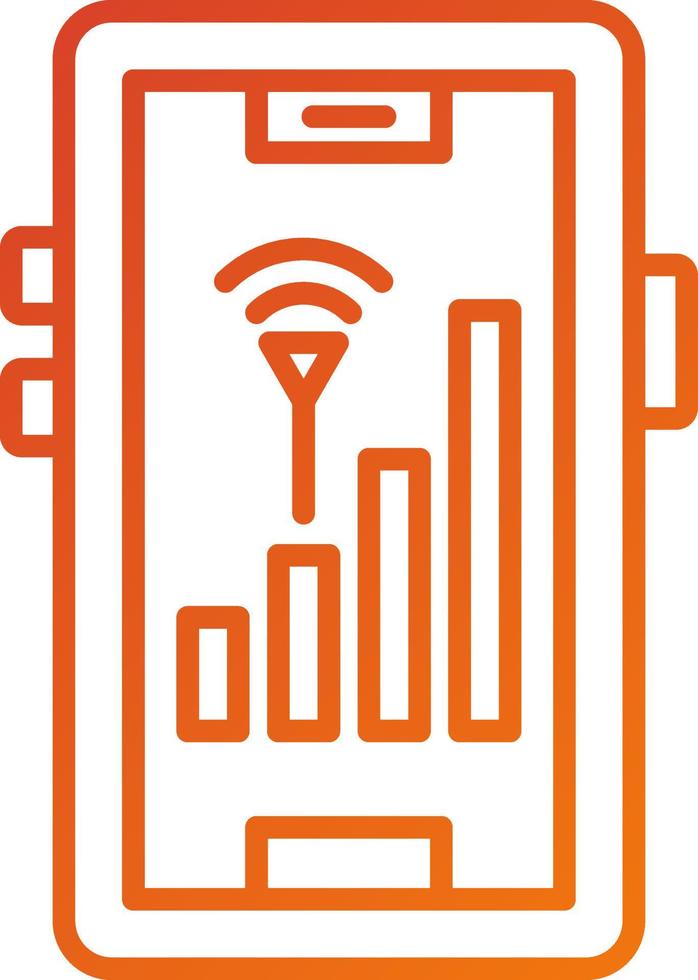 Signal Cellular Connecting Icon Style vector