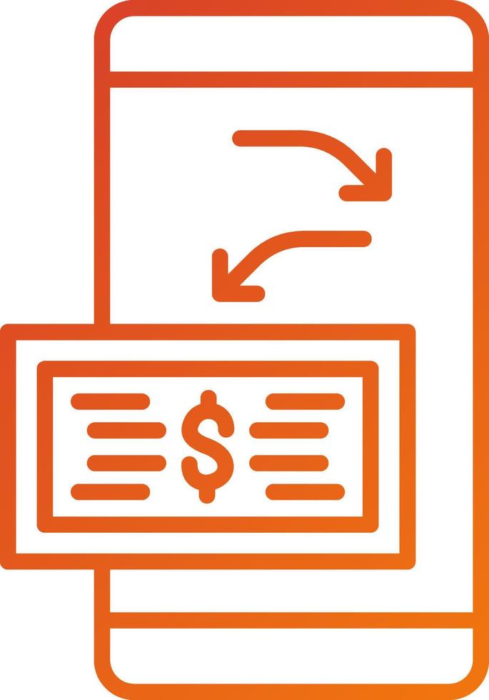 Money Transfer App Icon Style vector