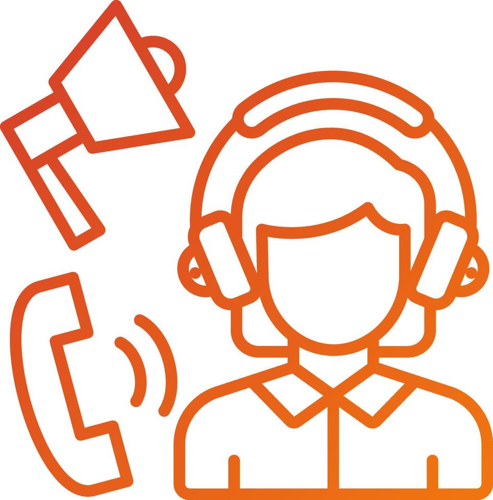 Telemarketing Icon Style vector