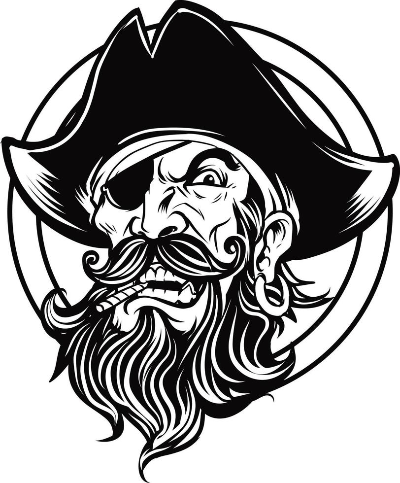 Pirate skull vector image illustrations