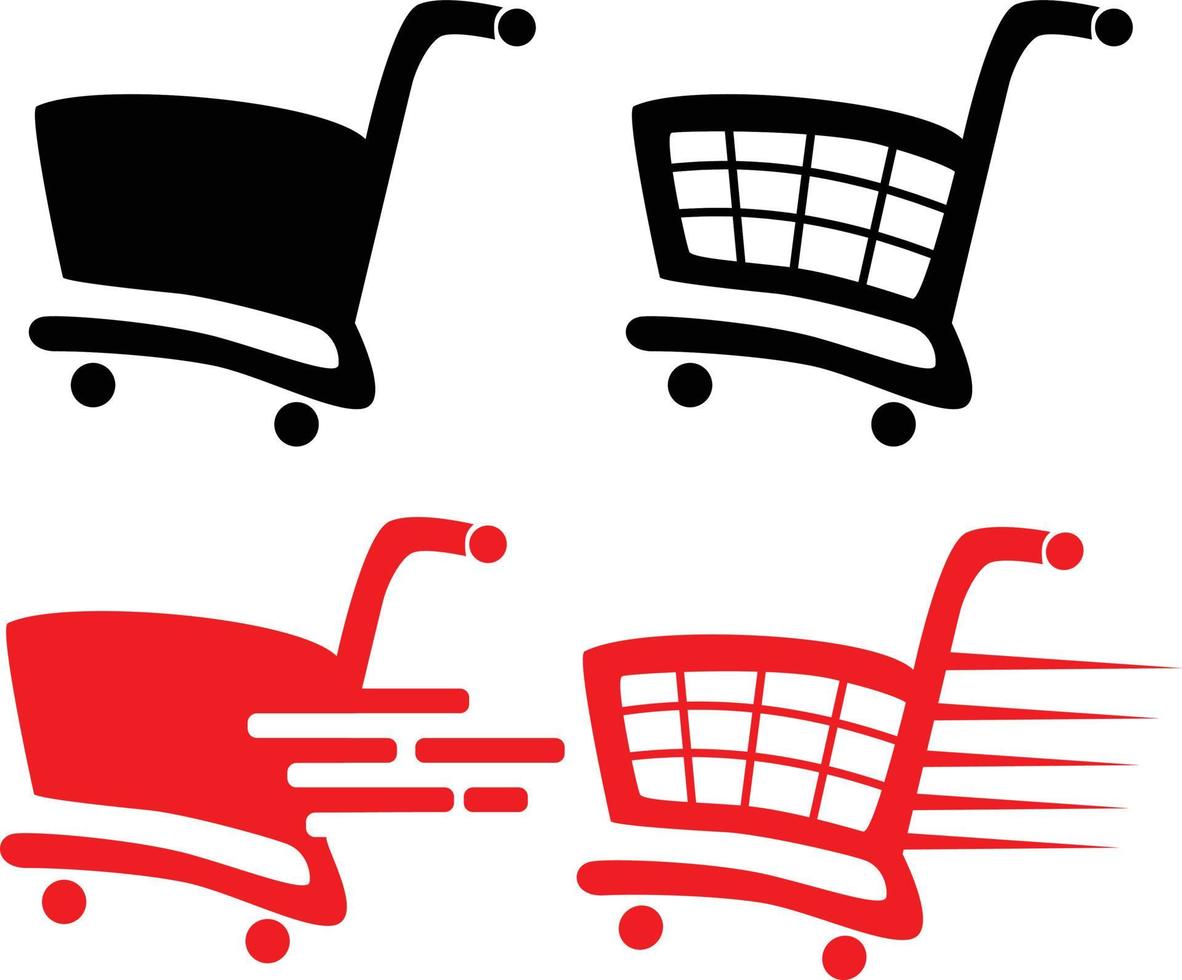 set of stock chart shopping vector logo symbol illustrations