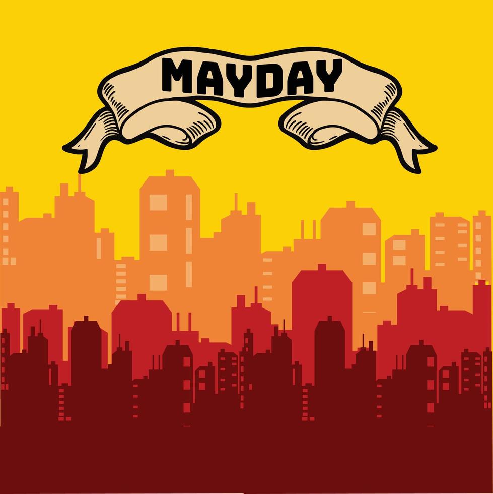 Free vector flat international workers day may day labor day labour day illustration