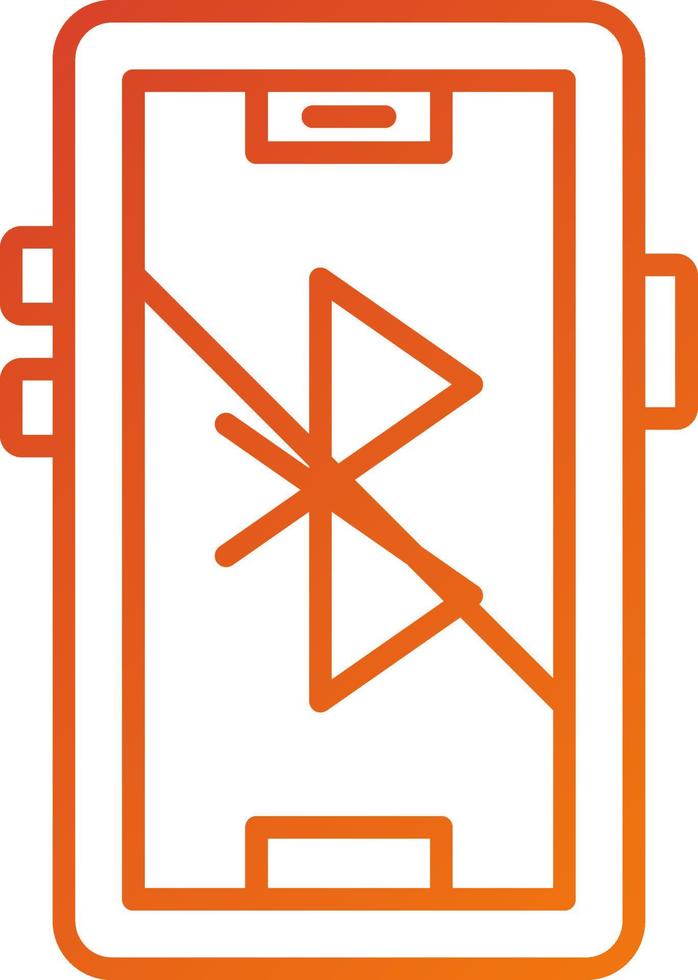Bluetooth Disabled Icon Style vector