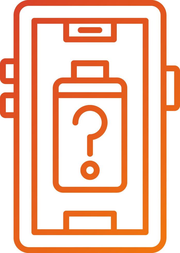 Battery Unknown Icon Style vector