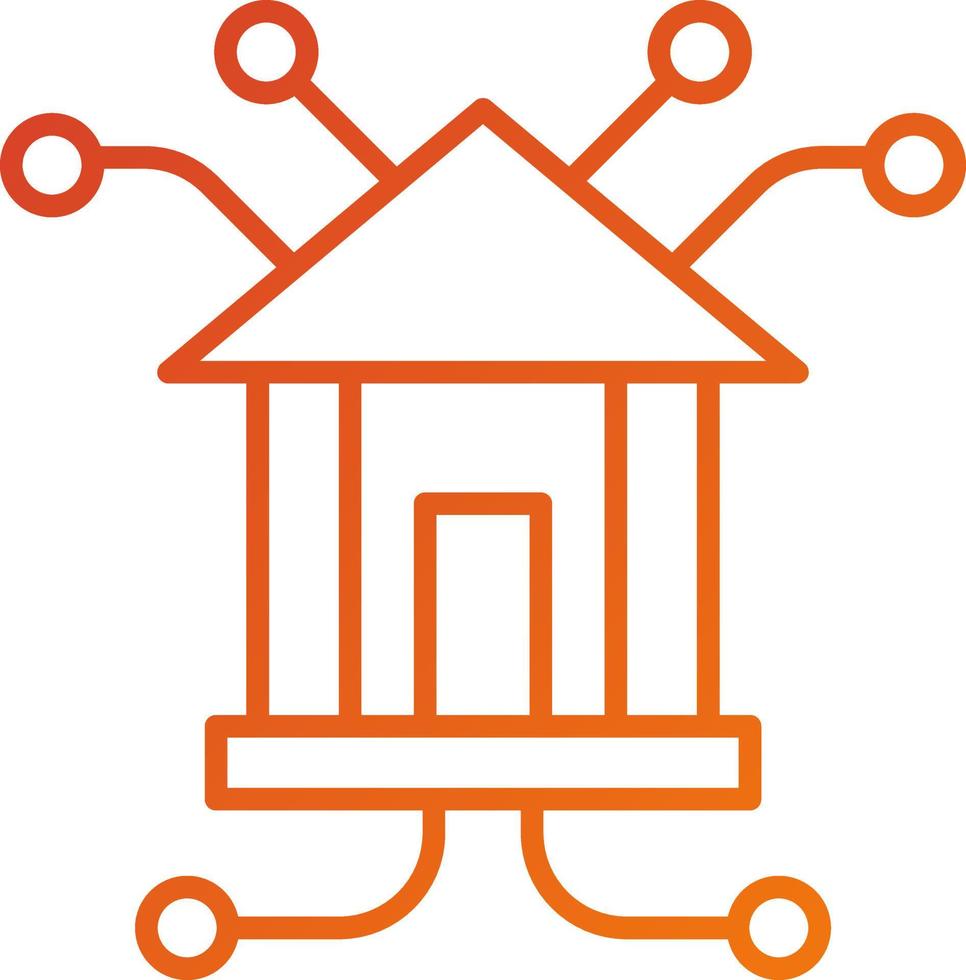 Branch Network Icon Style vector